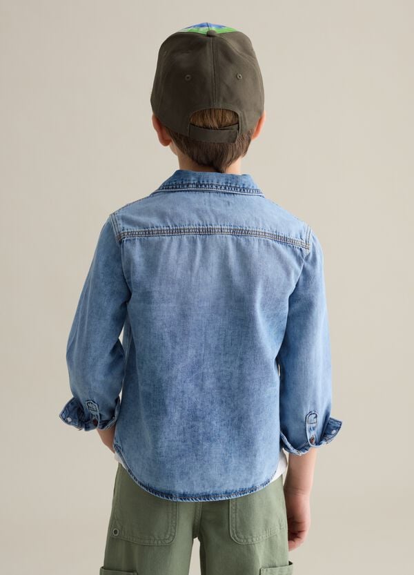 Ovs Camicia In Denim Con Tasche