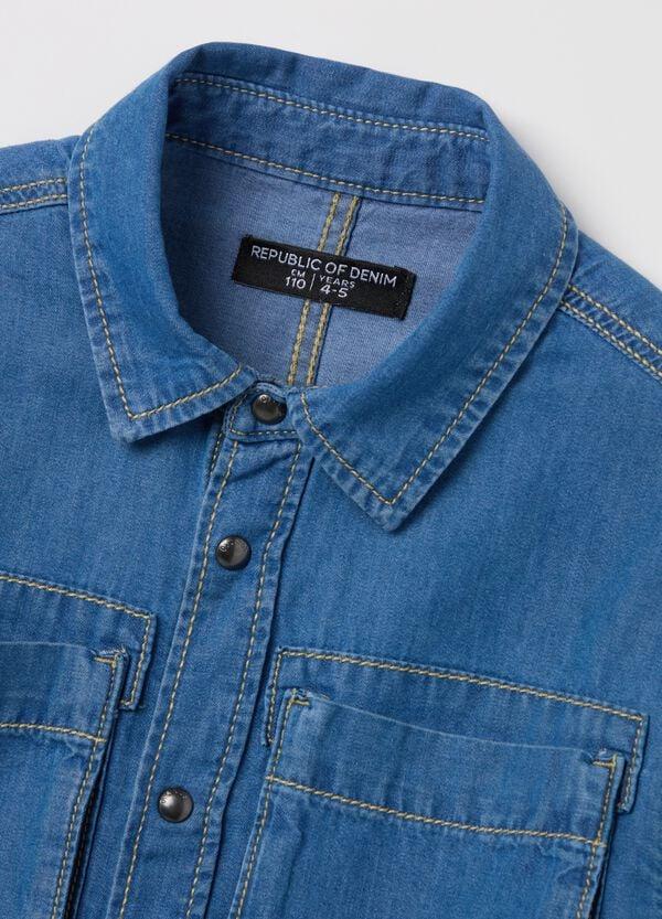 Ovs Camicia In Denim Con Tasche
