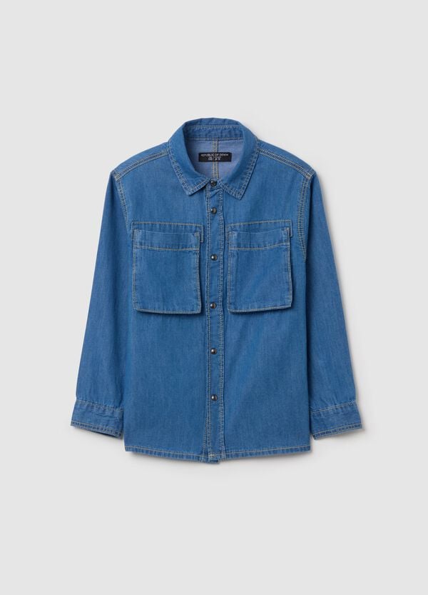 Ovs Camicia in denim con tasche