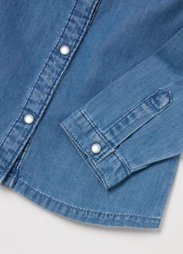 Ovs Camicia In Denim Con Volant