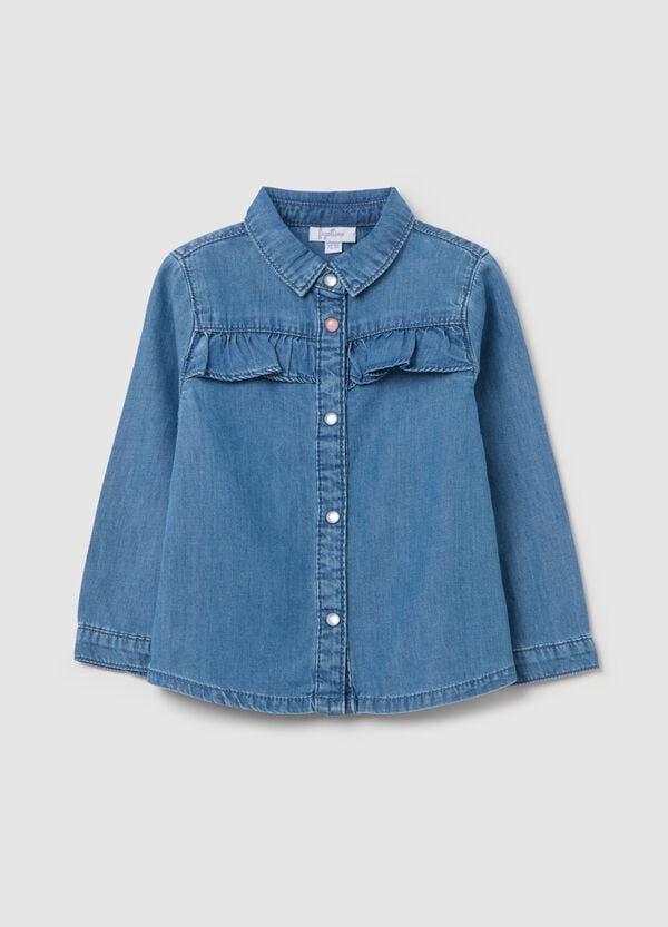 Ovs Camicia in denim con volant