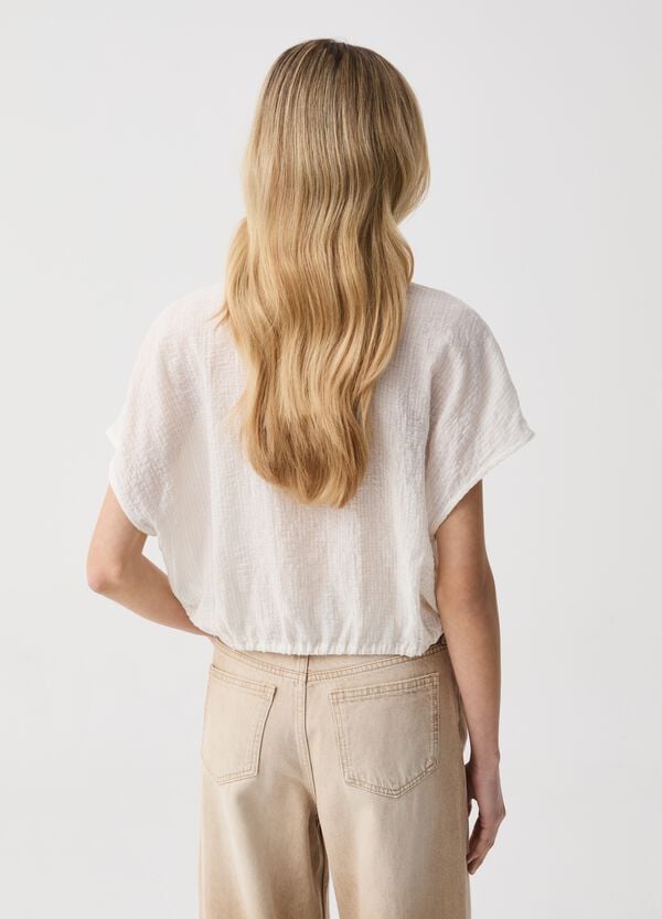 Ovs Camicia In Garza Di Cotone Con Coulisse