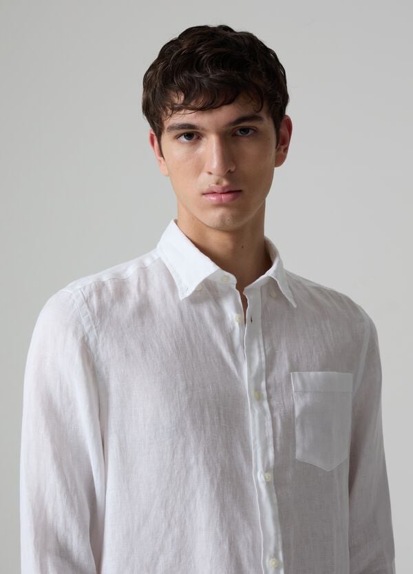 Ovs Camicia in lino con tasca
