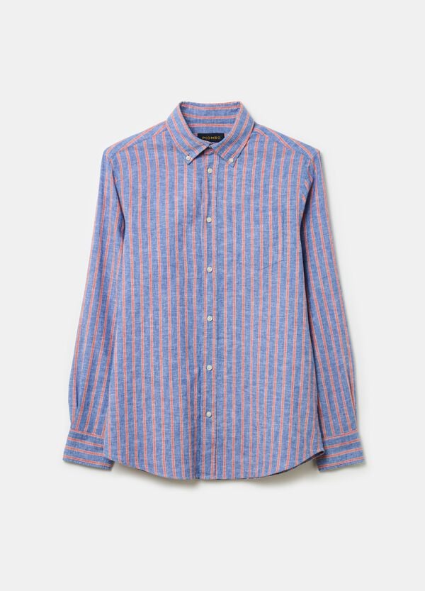Ovs Camicia In Lino E Cotone A Righe