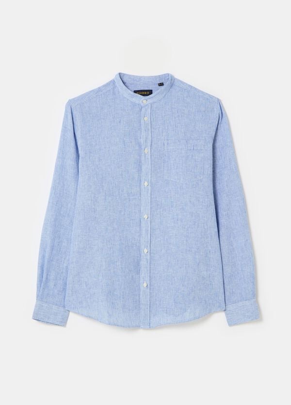 Ovs Camicia In Lino E Cotone Effetto Fiammato