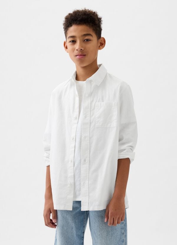 Ovs Camicia in lino e cotone