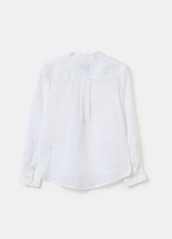 Ovs Camicia In Lino Scollo Serafino