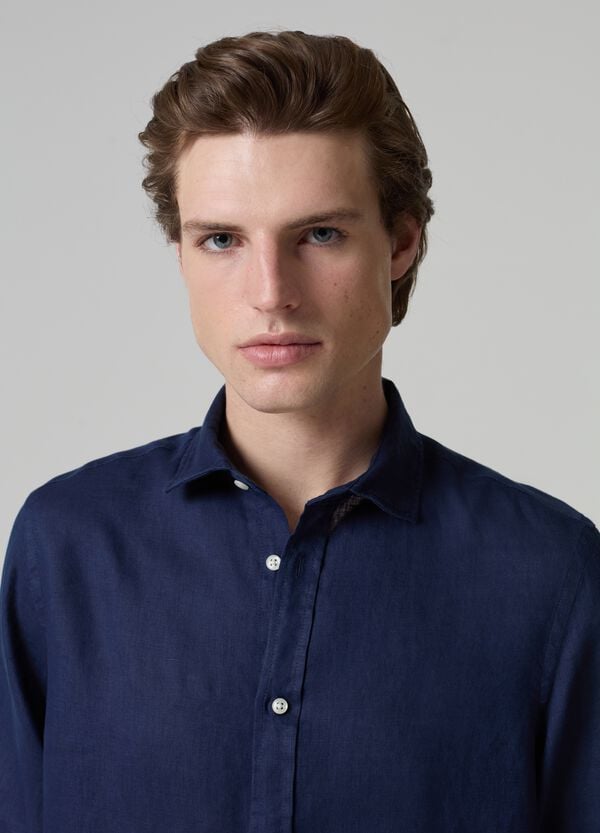 Ovs Camicia In Lino Tinta Unita