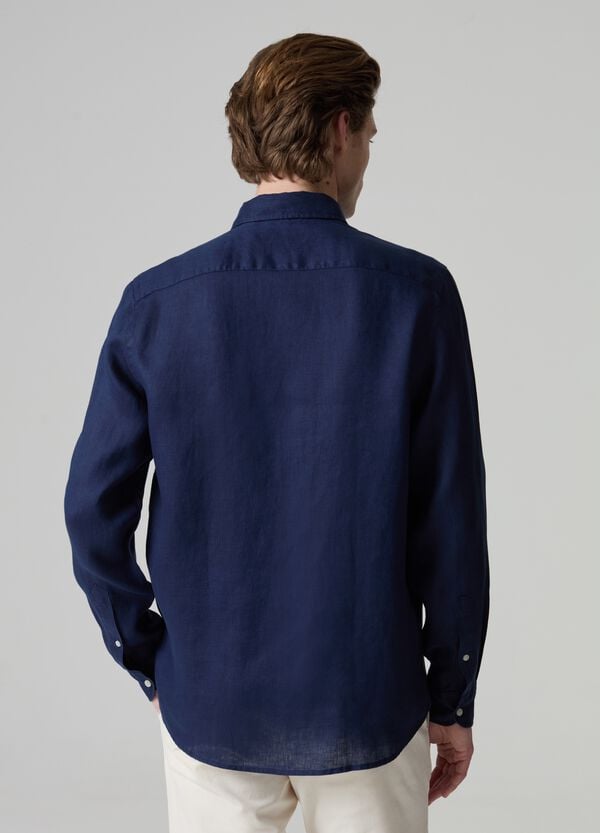 Ovs Camicia In Lino Tinta Unita