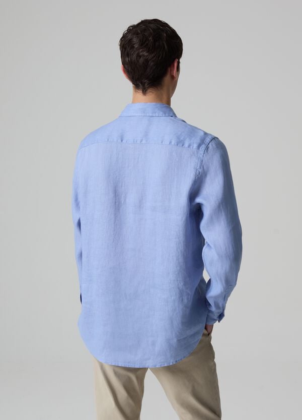 Ovs Camicia In Lino Tinta Unita