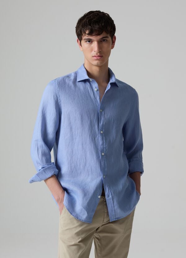 Ovs Camicia in lino tinta unita