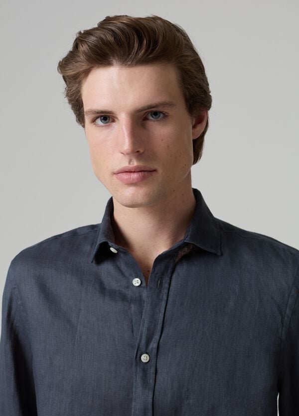 Ovs Camicia In Lino Tinta Unita