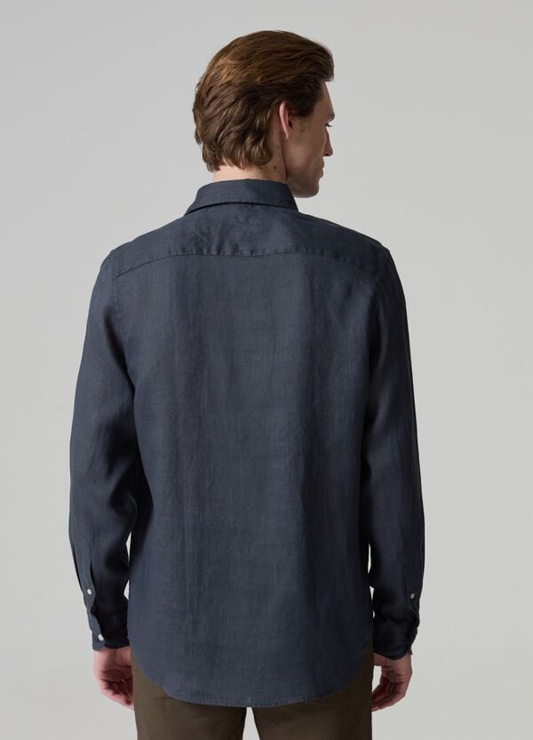Ovs Camicia In Lino Tinta Unita