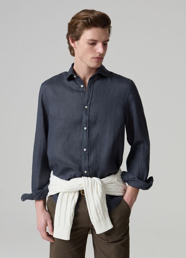 Ovs Camicia in lino tinta unita