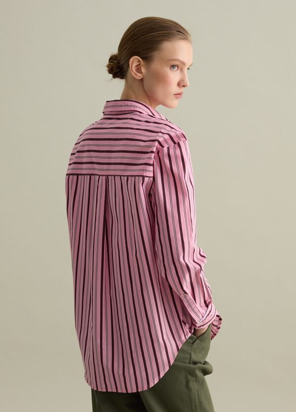 Ovs Camicia In Oxford A Righe Con Tasca