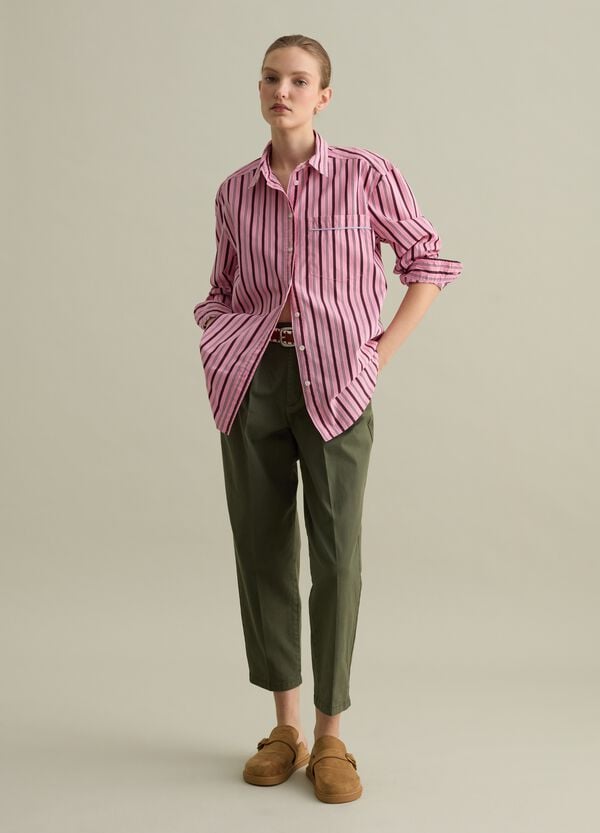 Ovs Camicia in oxford a righe con tasca