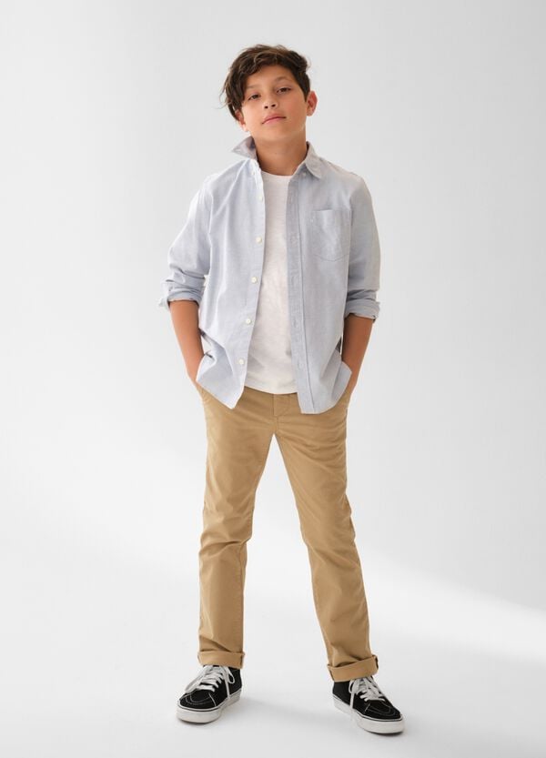 Ovs Camicia In Oxford Con Taschino