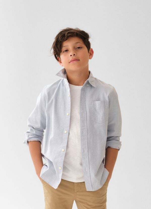 Ovs Camicia in oxford con taschino