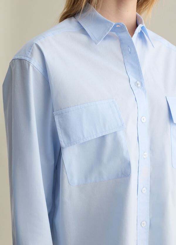 Ovs Camicia In Popeline Con Tasche