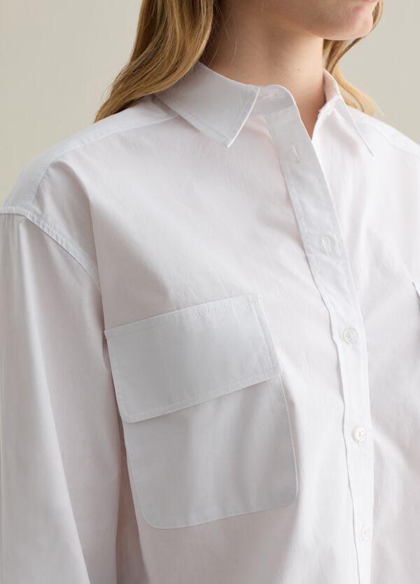 Ovs Camicia In Popeline Con Tasche