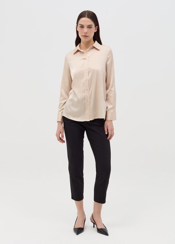 Ovs Camicia In Satin Con Spacchetti