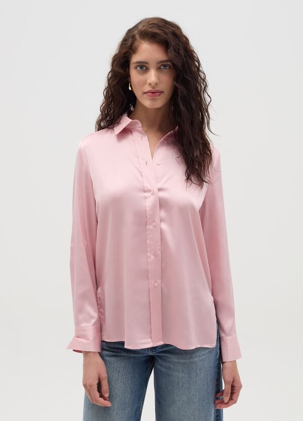 Ovs Camicia In Satin Con Spacchetti