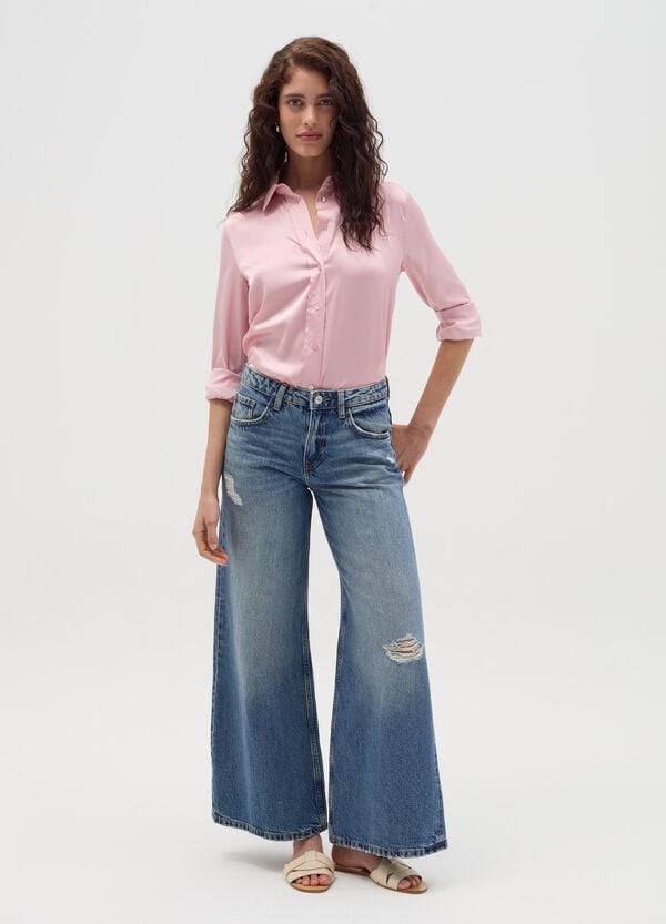 Ovs Camicia in satin con spacchetti