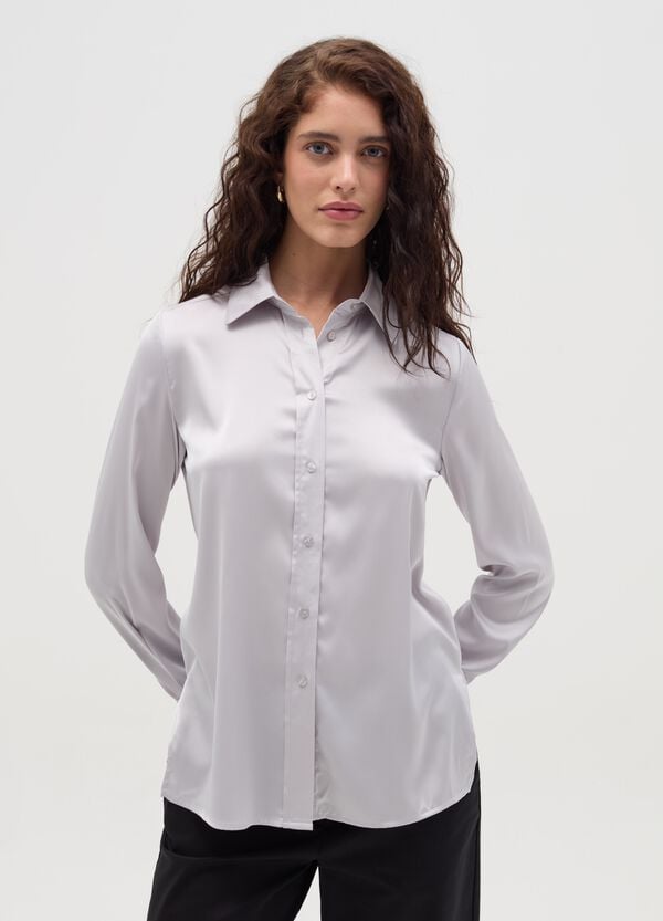 Ovs Camicia In Satin Con Spacchetti