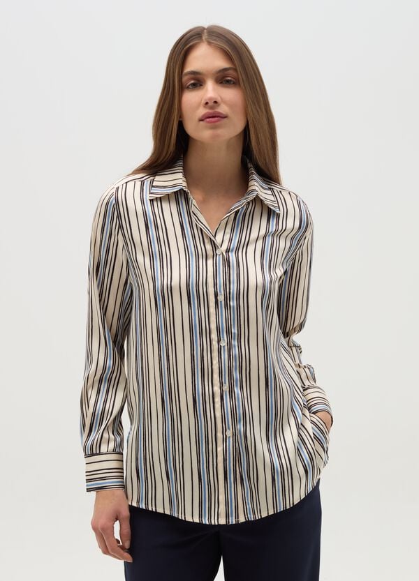 Ovs Camicia In Satin Con Spacchetti