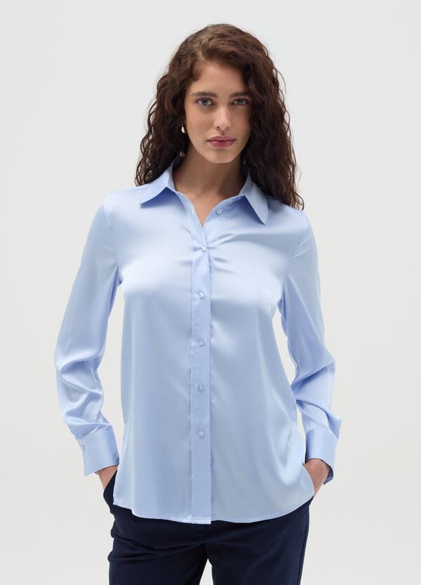 Ovs Camicia in satin con spacchetti