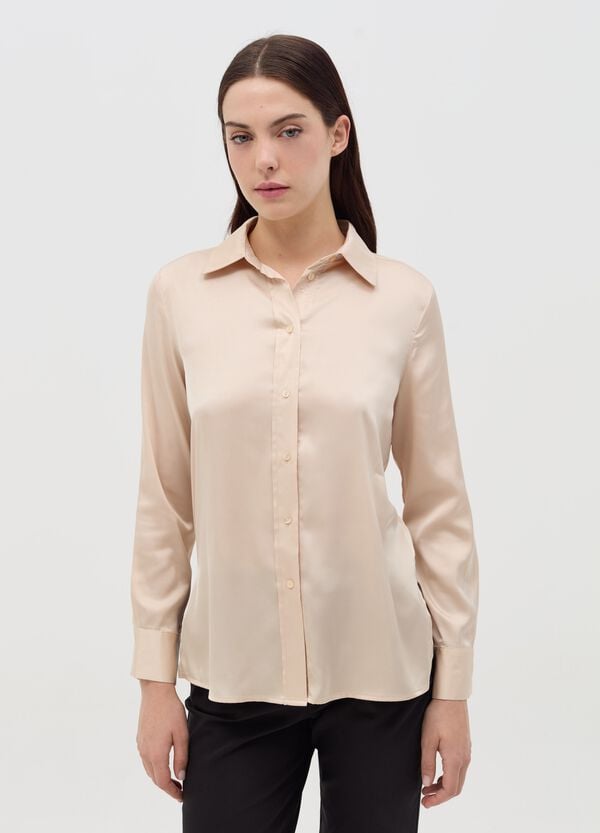 Ovs Camicia in satin con spacchetti