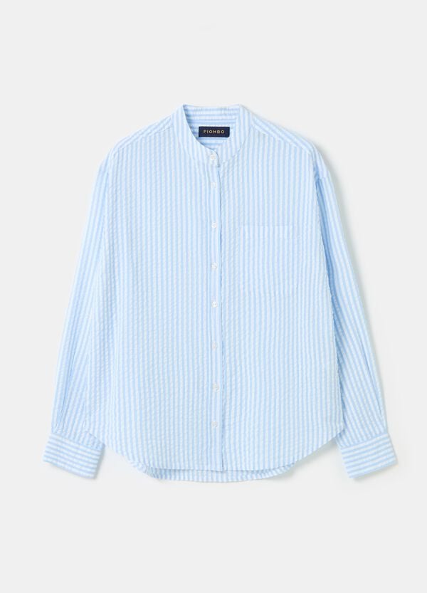 Ovs Camicia In Seersucker A Righe