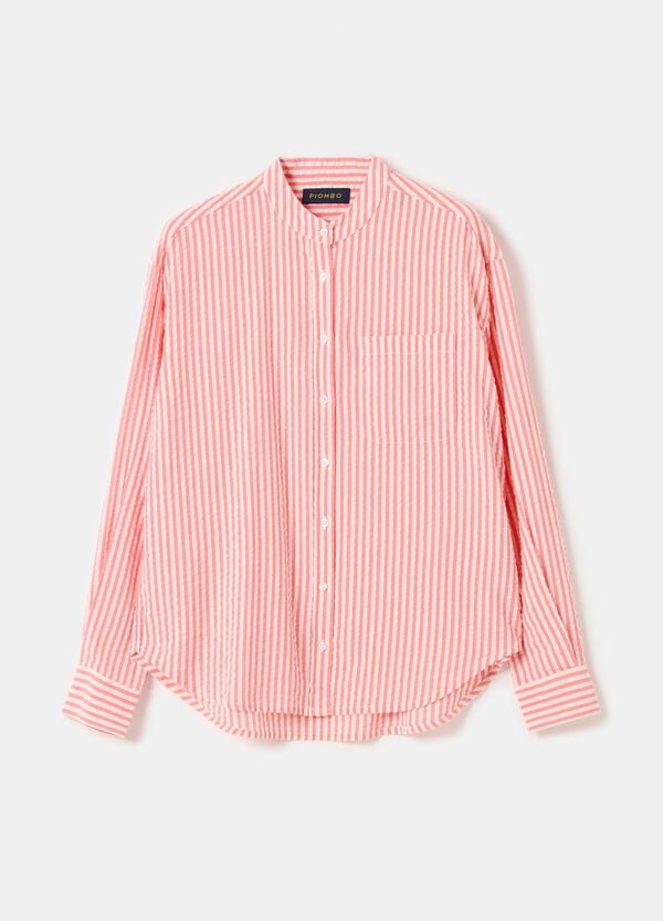 Ovs Camicia In Seersucker A Righe