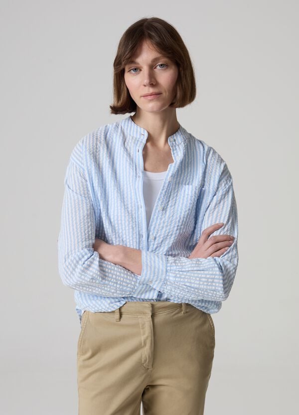 Ovs Camicia in seersucker a righe
