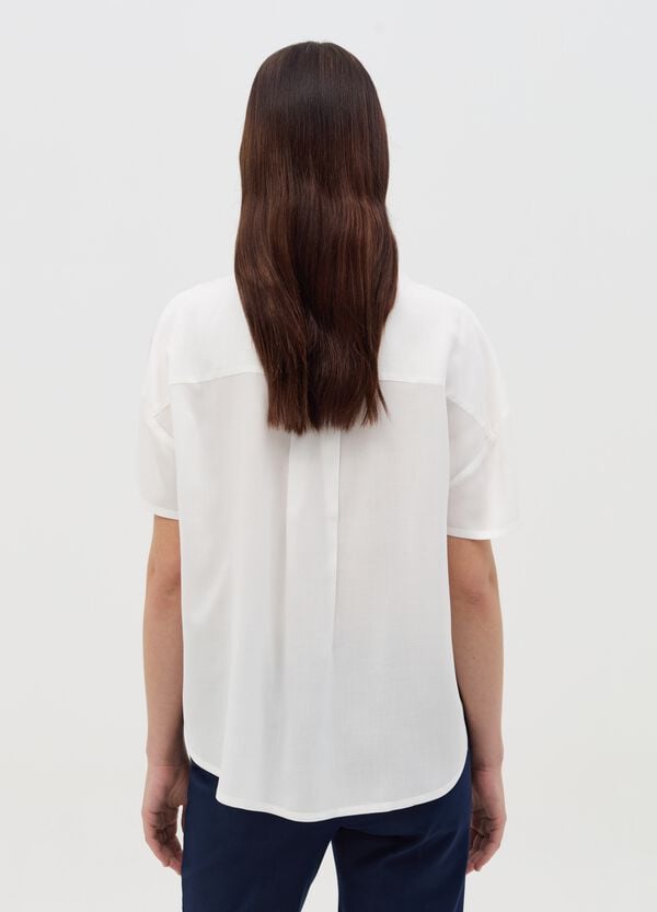 Ovs Camicia In Viscosa A Maniche Corte