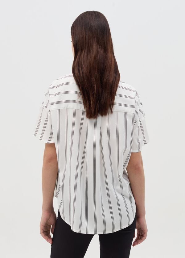 Ovs Camicia In Viscosa A Maniche Corte