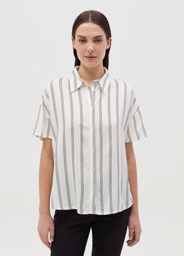 Ovs Camicia in viscosa a maniche corte