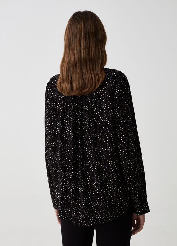 Ovs Camicia In Viscosa Con Collo Alla Coreana