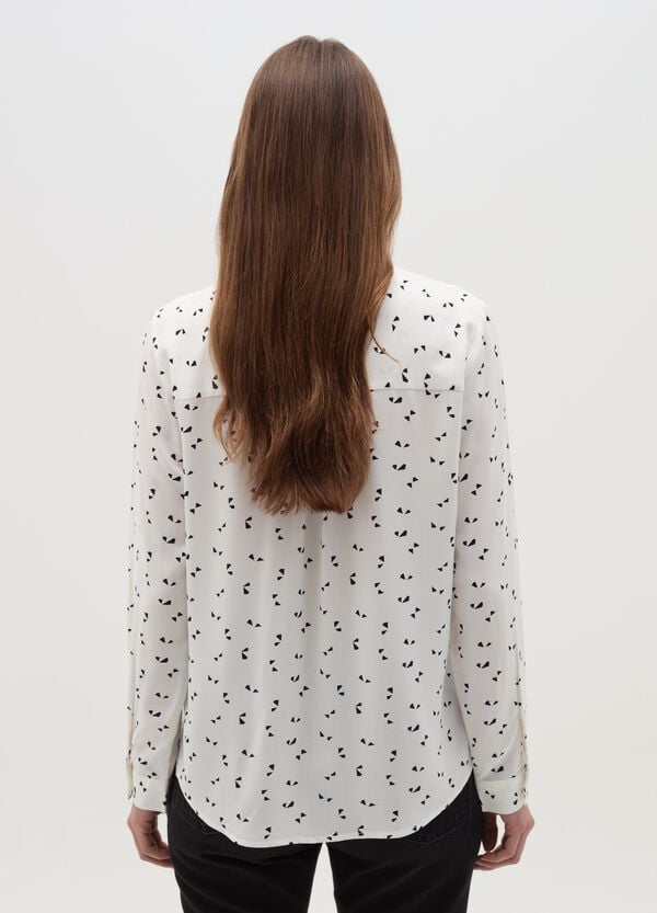 Ovs Camicia In Viscosa Con Micro Stampa