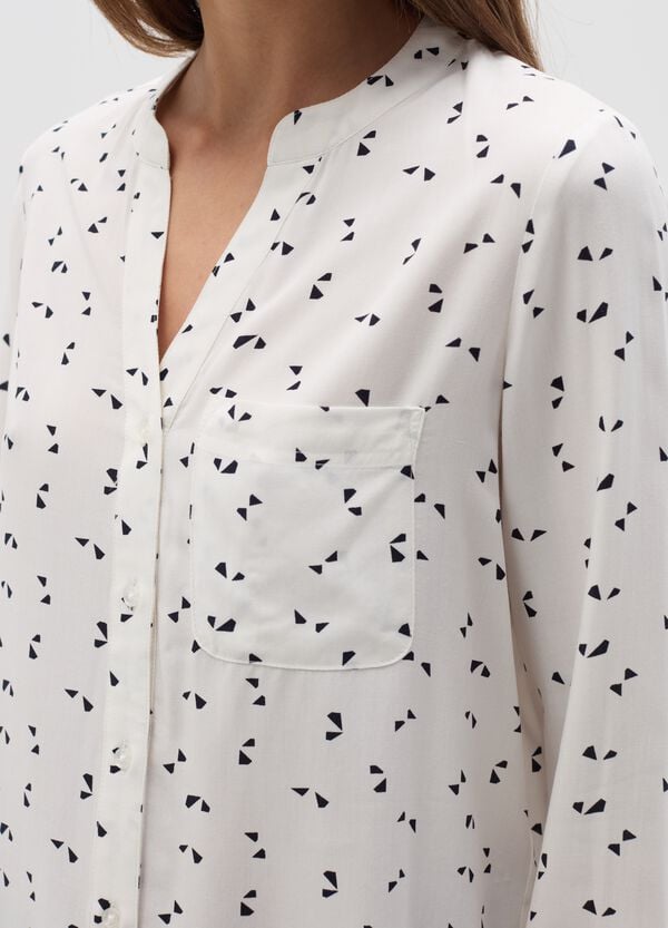 Ovs Camicia In Viscosa Con Micro Stampa