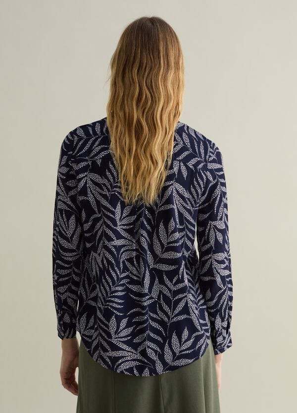 Ovs Camicia In Viscosa Stampa Foliage