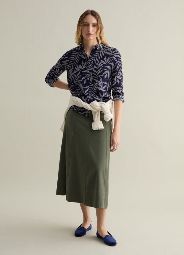 Ovs Camicia in viscosa stampa foliage