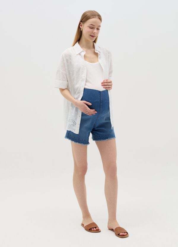 Ovs Camicia premaman in plumetis con sangallo