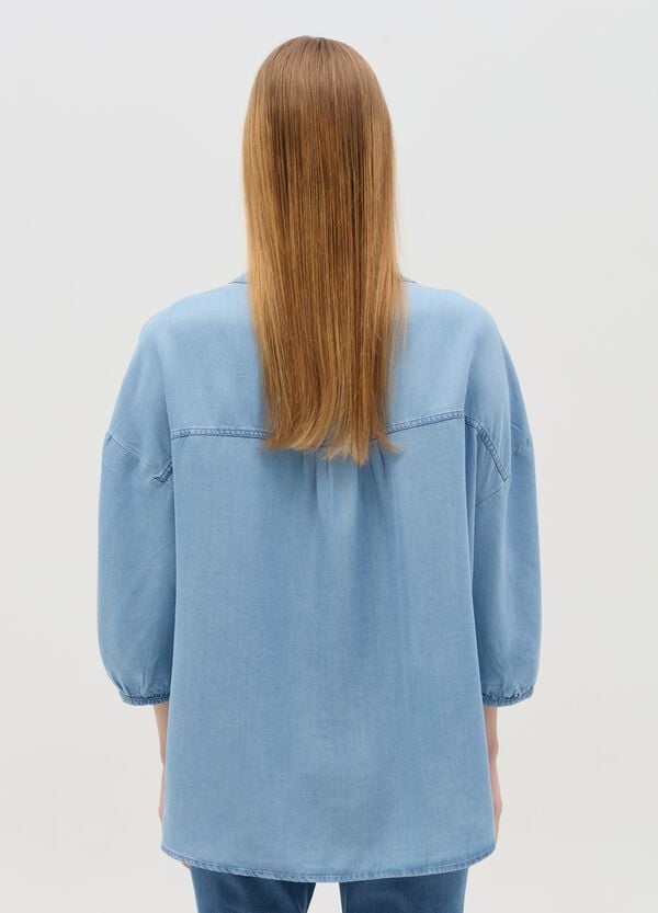 Ovs Camicia Premaman In Tencel Con Ricamo