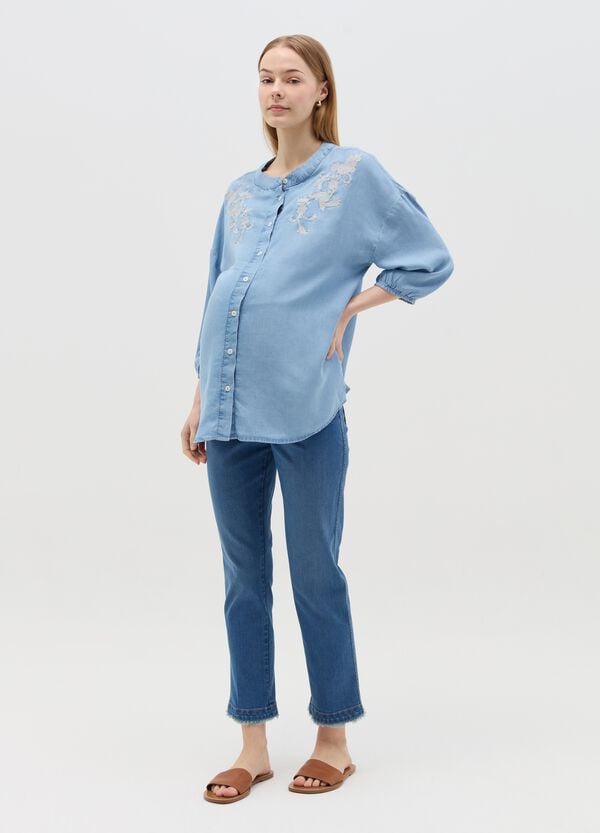 Ovs Camicia premaman in Tencel con ricamo
