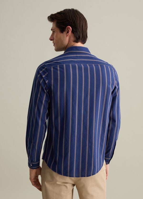 Ovs Camicia Regular Fit A Righe Con Tasche