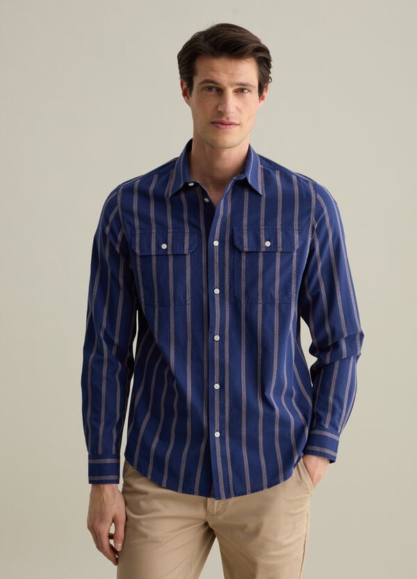Ovs Camicia regular fit a righe con tasche