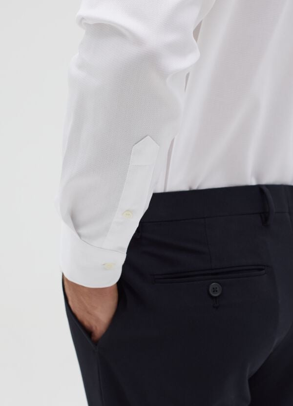 Ovs Camicia Regular Fit Bianca No Stiro
