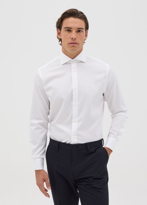 Ovs Camicia regular fit bianca no stiro