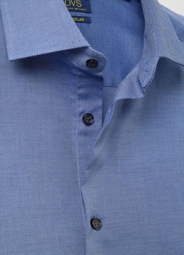 Ovs Camicia Regular Fit Blu Easy Iron